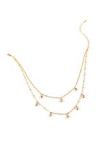 Francesca's Tory Star Drops Layered Necklace - Gold