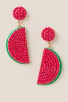 Francesca's Red Watermelon Earrings - Red
