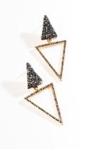 Francesca's Yvonne Triangle Drop Earrings - Pewter