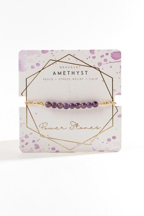 Francesca's Amethyst Braided Bracelet - Purple