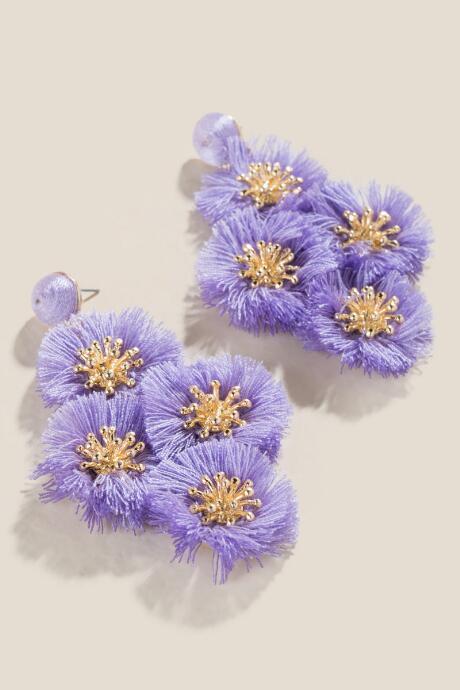 Francesca's Myrna Lavender Chandelier Earrings - Lavender