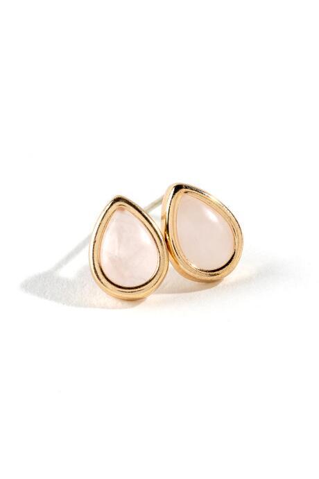Francesca's Ashten Teardrop Studs - Blush