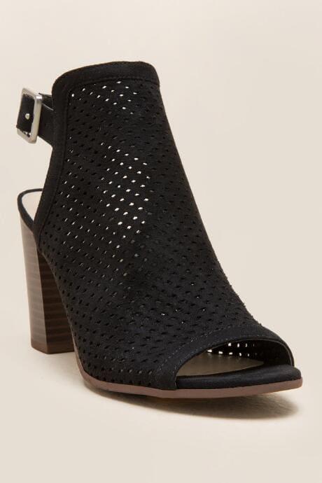 Francescas Elaine Peep Toe Shootie - Black