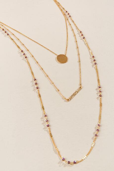 Francesca's Tai Multi Layered Necklace - Wine