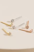Francesca's Gabriela Cz Stud Earring Set - Mixed Plating