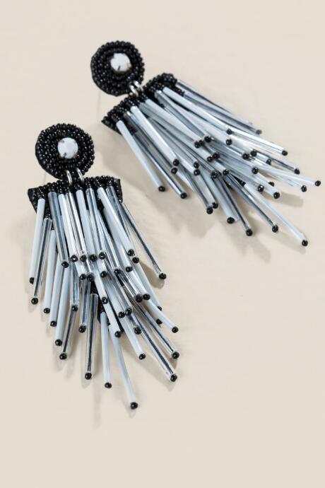 Francesca's Mallory Tassel Earrings - White