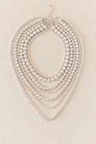 Francesca Inchess Elaine Beaded Statement Necklace In Silver - Silver