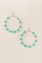 Francesca's Chantel Cluster Hoop Earring In Mint - Mint