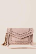 Francescas Jayne Whipstich Envelope Clutch - Mauve