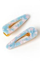 Francesca's Gina 2pk Light Blue Barrettes - Light Blue