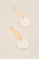 Francesca's Mila Paddle Drop Earrings - Ivory