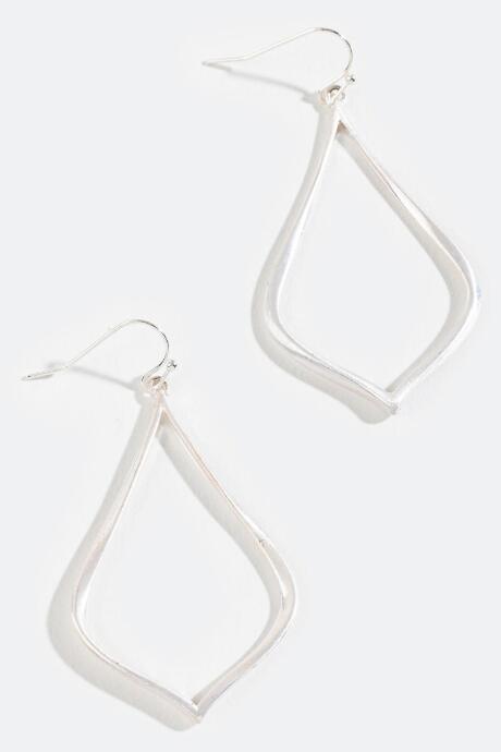 Francesca's Nadia Pointed Teardrop Earrings - Silver