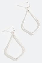 Francesca's Nadia Pointed Teardrop Earrings - Silver