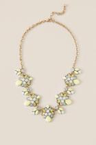 Francesca's Claudia Statement Necklace In Yellow - Pale Yellow