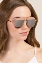 Francesa's Grace Metallic Split Lens Aviator - Blush
