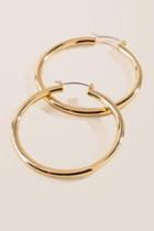 Francesca's Siara Large Tube Hoop Earrings - Gold