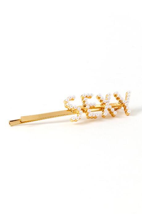 Francesca's Sam Sexy Pearl Bobby Pin - Gold