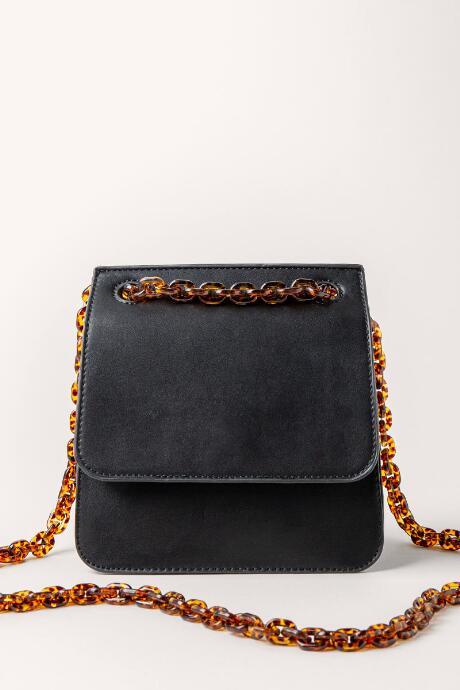 Francesca's Izzy Crossbody Tort Ring Strap Handbag - Tortoise