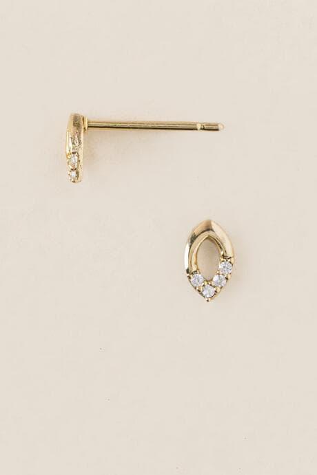 Francesca's Gracen Marquis Stud Earring - Crystal
