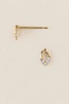 Francesca's Gracen Marquis Stud Earring - Crystal
