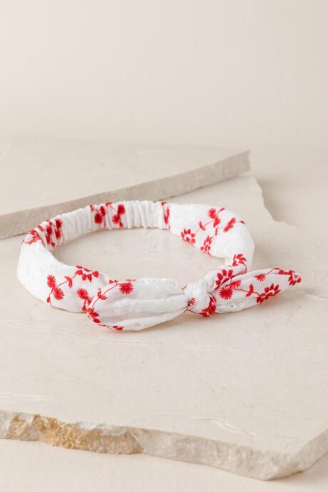 Francesca's Lisa Eyelet Headband - Bright Red