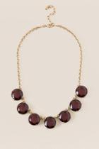 Francesca Inchess Madison Cabachon Necklace In Wine - Wine