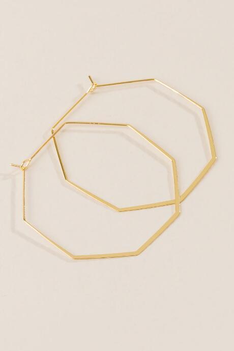 Francesca Inchess Sydney Octagon Hoops - Gold