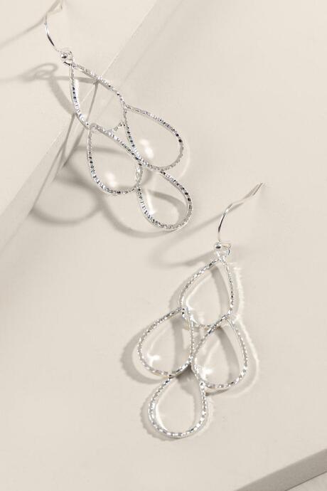 Francesca's Jocelyn Teardrop Chandelier Earrings - Silver