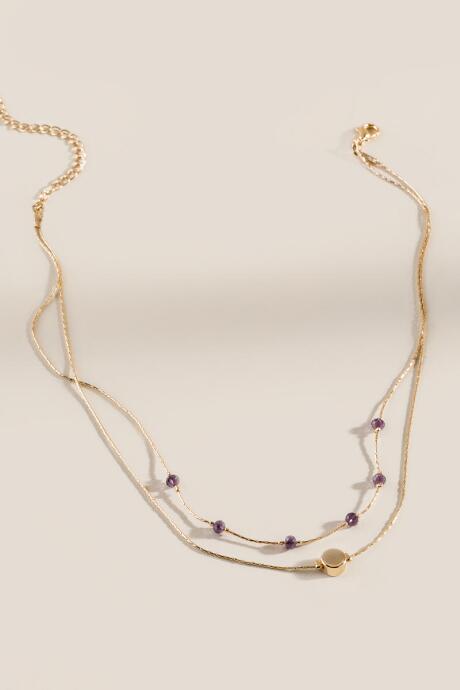 Francesca's Karina Beaded Circle Choker - Purple