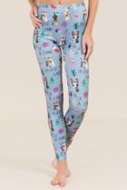 Francesca's Fa La La Llama Holiday Leggings - Gray