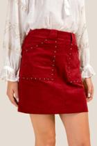 Francesca Inchess Jordan Cord Mini Skirt - Brick