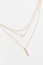 Francesca's Kenzy Pearl Multi-strand Necklace - Pearl
