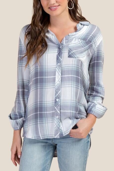 Francesca Inchess Alexandria Plaid Button Down - Ivory