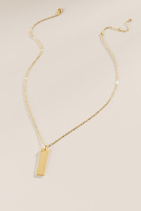 Francesca's Katrina Bar Pendant Necklace - Gold