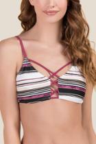 Francesca Inchess June Multi Striped Swimsuit Top - Blush