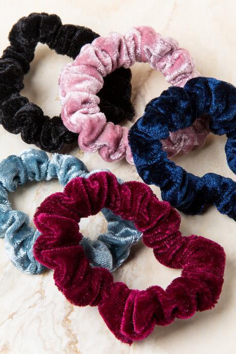 Francescas Emi Velvet Scrunchie Set - Multi