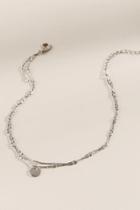 Francesca Inchess Melanie Mini Coin Drop Pendant Necklace In Silver - Silver