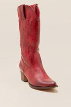 Wanted Texan Distressed Western Boot - Red