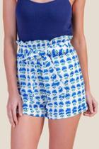 Francesca's Morgan Floral Soft Shorts - Blue