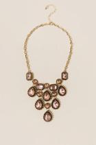Francesca's Ambriella Crystal Bib Necklace In Blush - Crisp Champagne