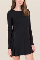 Francesca Inchess Margo Side Grommet Knit Dress - Black