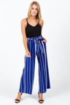 Francesca's Hollie Striped Jumpsuit - Black