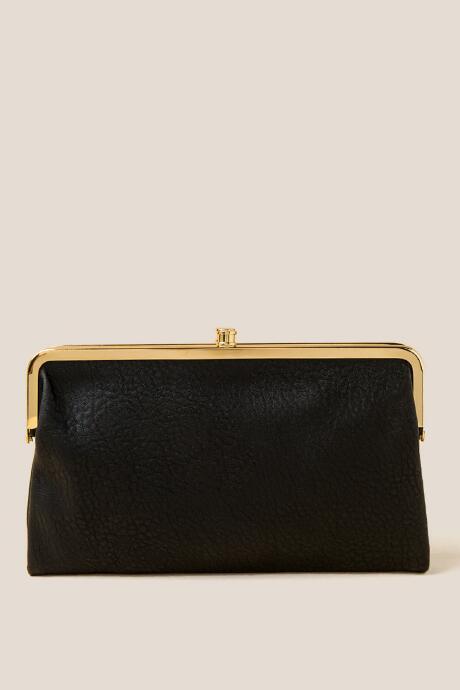 Francesca's Glenda Pebbled Clutch - Black