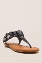 Mia Martha Basic T-strap Sandal - Black