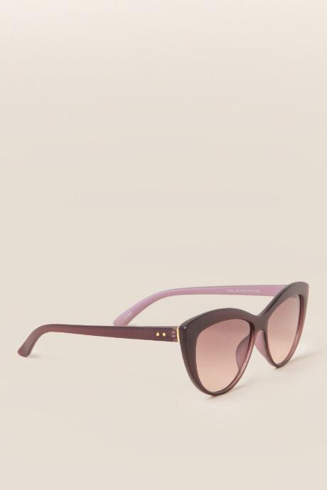 Francesca's She Devil Sunglasses In Purple - Purple