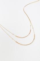 Francesca's Leighton Beaded Layered Necklace - Taupe