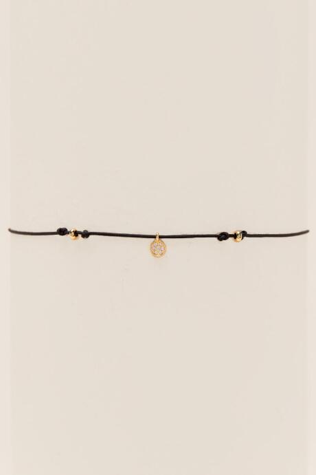 Francesca's Cubic Zirconia Vermeil Disk Choker - Black