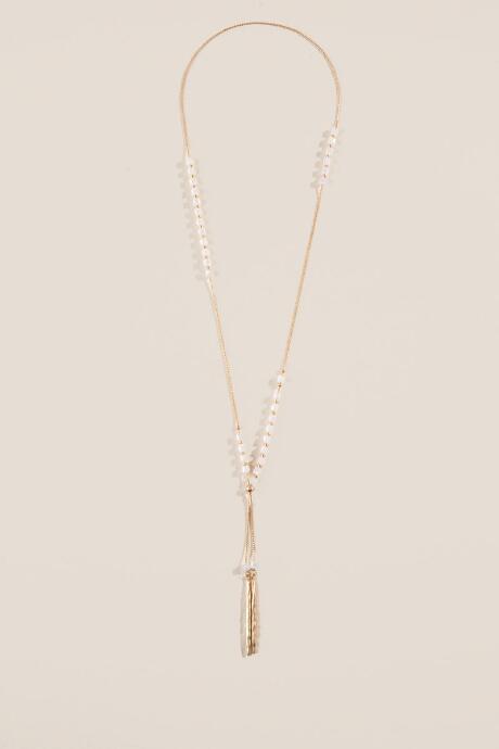 Francesca's Winsley Beaded Y Necklace - Ivory