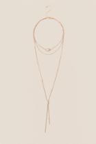 Francesca's Lola Rose Gold Pearl Layered Necklace - Rose/gold