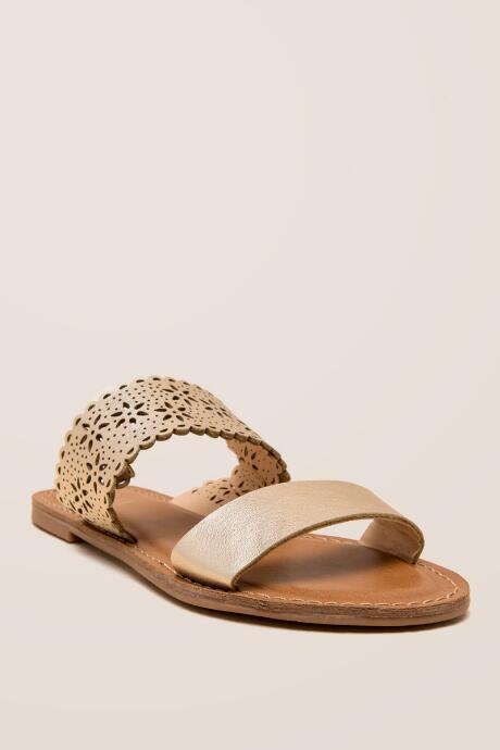 Xoxo Roxboro Double Band Slide Sandal - Gold